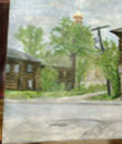 Фото пейзажа 'Дом и Храм' кисти художника Димы Гуры, левая часть; ссылка на страницу 'пейзажи'. Живопиь. Картины.